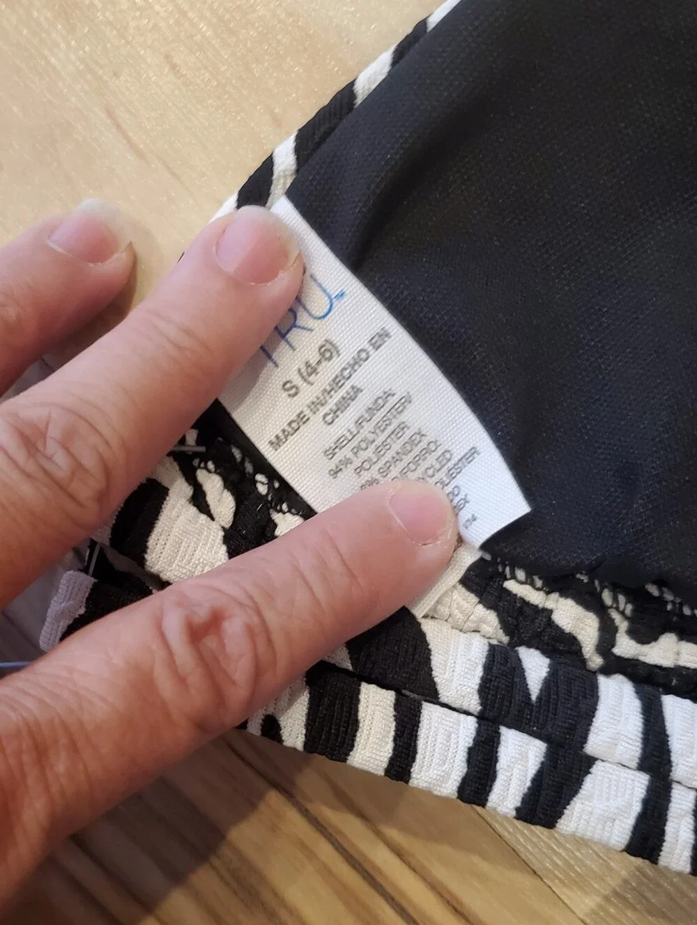 NWT Zebra Print Triangle Bikini Top andHigh Waist Bikini Bottoms - Black & White